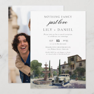 Invitation Photo de mariage à l'Estate Old Money