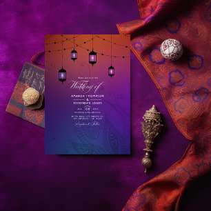 Invitation Photo de mariage Bollywood arabe