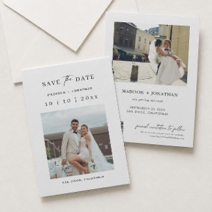 Invitation Photo de mariage, date à retenir