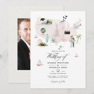 Invitation Photo de mariage de destination en Floride à l'aqu