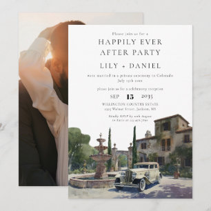 Invitation Photo de mariage de domaine de vieux riche pour to