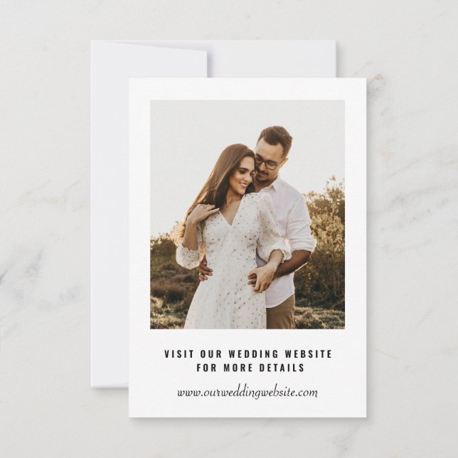 Invitation Photo de mariage Enregistrer la date | Superpositi (Dos)