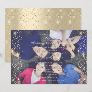 Invitation Photo de mariage famille Weddo anniversaire Sépia
