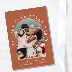 Invitation Photo de mariage sous une arche pour une réception
