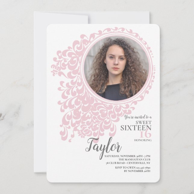Invitation photo de Mariah Sweet sixteen (Devant)