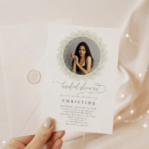 Invitation Photo de mariée Bébé's Breath Bridal Shower Invita
