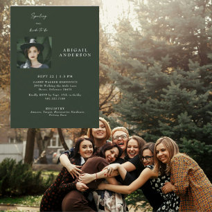 Invitation Photo de mariée verte Spoiling our Bride-to-be Dou