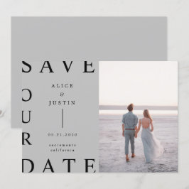 Invitation photo de mise en page ultra moderne Enregistrer la