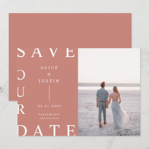 Invitation photo de mise en page ultra moderne Enregistrer la