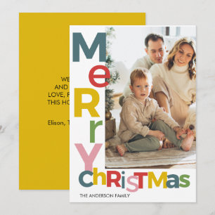 Invitation Photo de Noël Coloré Joyeux