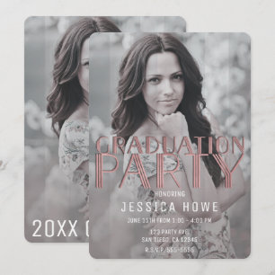 Invitation Photo de remise de diplôme de fête de fin d'études