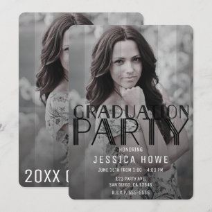 Invitation Photo de remise de diplôme de fête de fin d'études