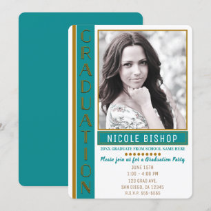 Invitation Photo de remise de diplôme de fête de graduation m