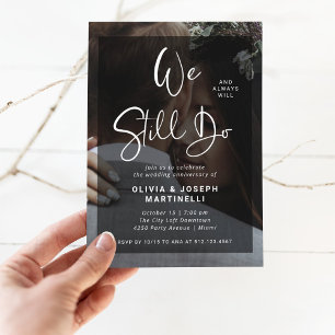 Invitation Photo de renouvellement de vœux de mariage en suri