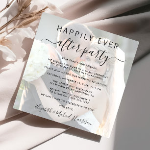 Invitation Photo de superposition de réception de mariage Apr
