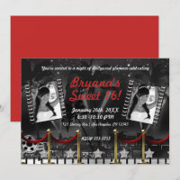 Photo de tapis rouge Hollywood noir et blanc vinta