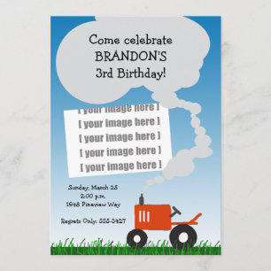 Invitation photo de Tractor : Tracteur rouge