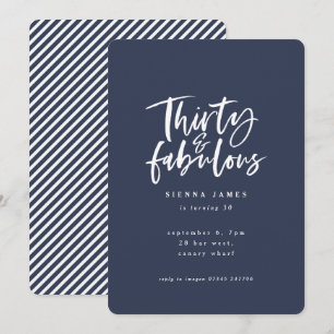 invitation photo de trente et fabuleux anniversair