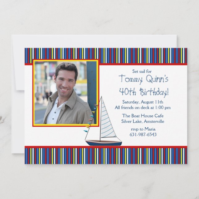 Invitation photo de voilier (Devant)