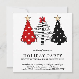 Invitation *~* PHOTO DOTS ROUGE NOIR AP20 Fête de Noël