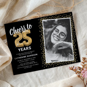 Invitation Photo du 25e anniversaire de Cheers to The Years