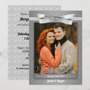 Invitation Photo du 25e anniversaire de mariage