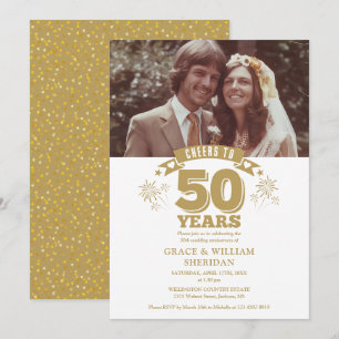 Invitation Photo du 50e anniversaire du Mariage