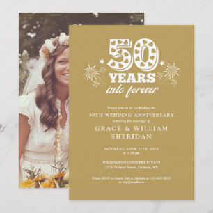 Invitation Photo du 50e anniversaire du Mariage de Forever Go
