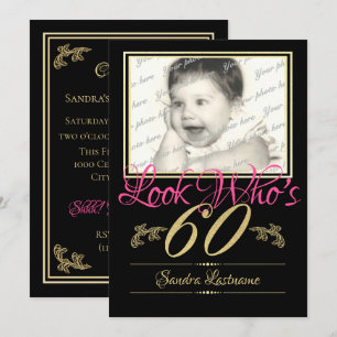 Invitation Photo du 60e anniversaire