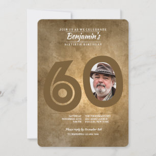 Invitation photo du 60e anniversaire