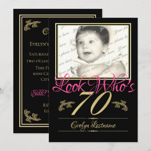 Invitation Photo du 70e anniversaire