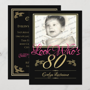 Invitation Photo du 80e anniversaire