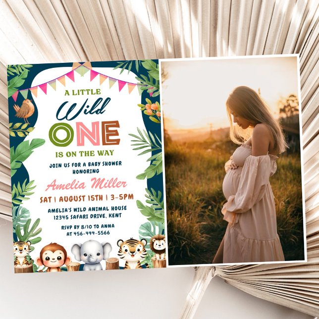 Invitation Photo du Baby shower Jungle Safari (Créateur téléchargé)