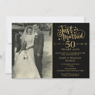 Invitation Photo du Mariage du 50e anniversaire du mariage