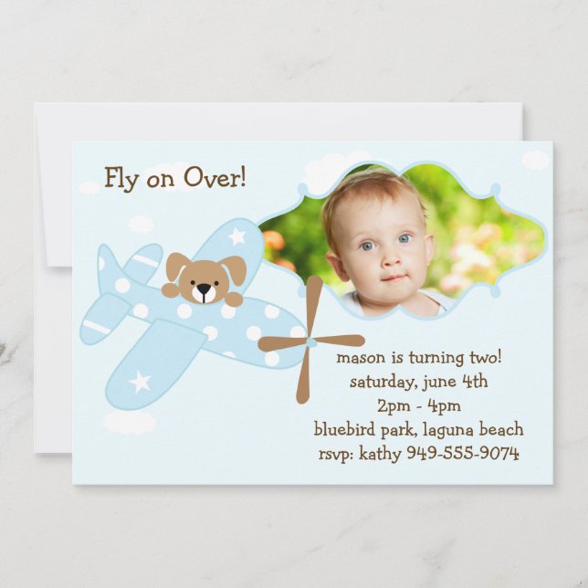 Invitation photo du parti Anniversaire de enfant (Devant)