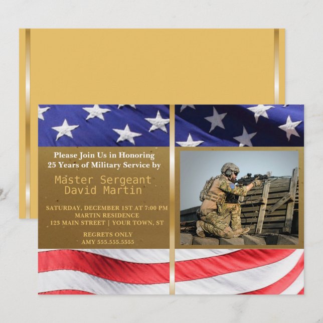 Invitation photo du Parti de retraite des militair (Devant / Derrière)