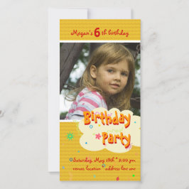 Invitation photo du super anniversaire de Megan