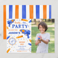 Photo d'un canon à fléchettes bleu et orange