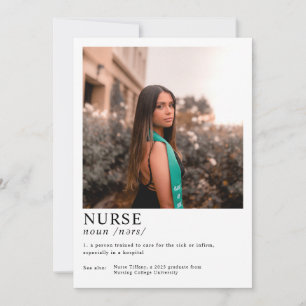 Invitation Photo d'un diplômé moderne RN Nurse Graduation Par