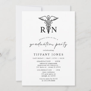 Invitation Photo d'un diplômé moderne RN Nurse Graduation Par