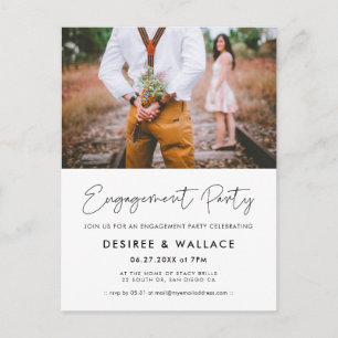 Invitation photo d'une partie d'engagement moderne