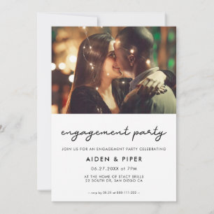 Invitation Photo d'une partie d'engagement simple