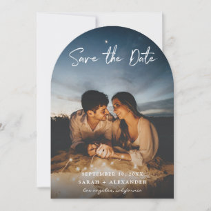 Invitation Photo - Écriture manuscrite Vertical Enregistrer l