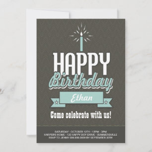 Invitation photo Elegant Baby Boy's First Birthday