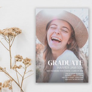 Invitation Photo élégante de la fête de graduation 2023