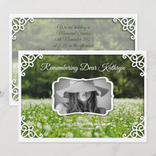 Invitation Photo élégante des Fleurs sauvages du service Memo