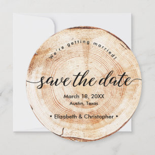 Invitation Photo élégante Enregistrer la date Unique Nature i