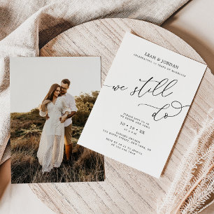 Invitation Photo Élégante Nous Faisons Toujours Mariage Vow R