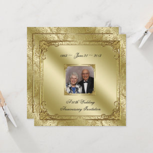 Invitation photo élégante pour 50 ans de mariage