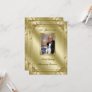 Invitation photo élégante pour 50 ans de mariage